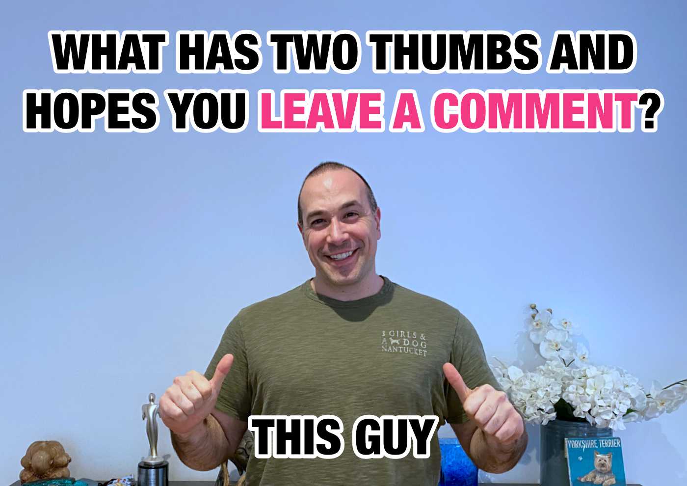 What has two thumbs and hopes you leave a comment? This Guy! (Ben Nadel).