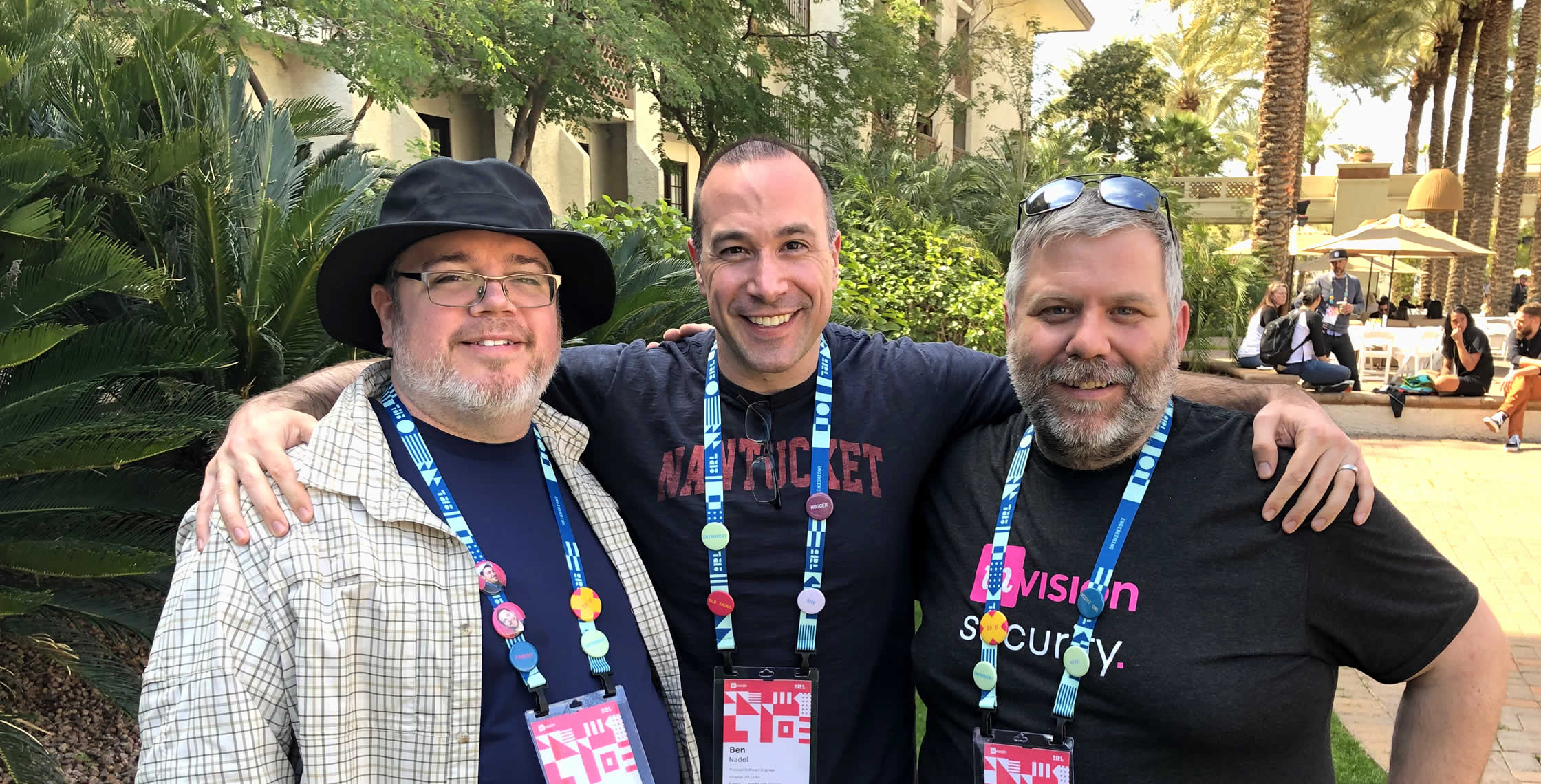 Ben Nadel at InVision In Real Life (IRL) 2019 (Phoenix, AZ) with: Aaron Grewell and David Epler