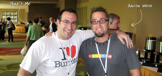 Ben Nadel at CFUNITED 2009 (Lansdowne, VA) with: Aaron West
