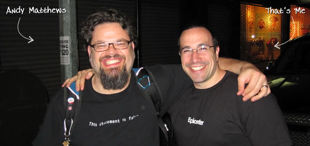 Ben Nadel at the New York ColdFusion User Group (Jun. 2010) with: Andy Matthews