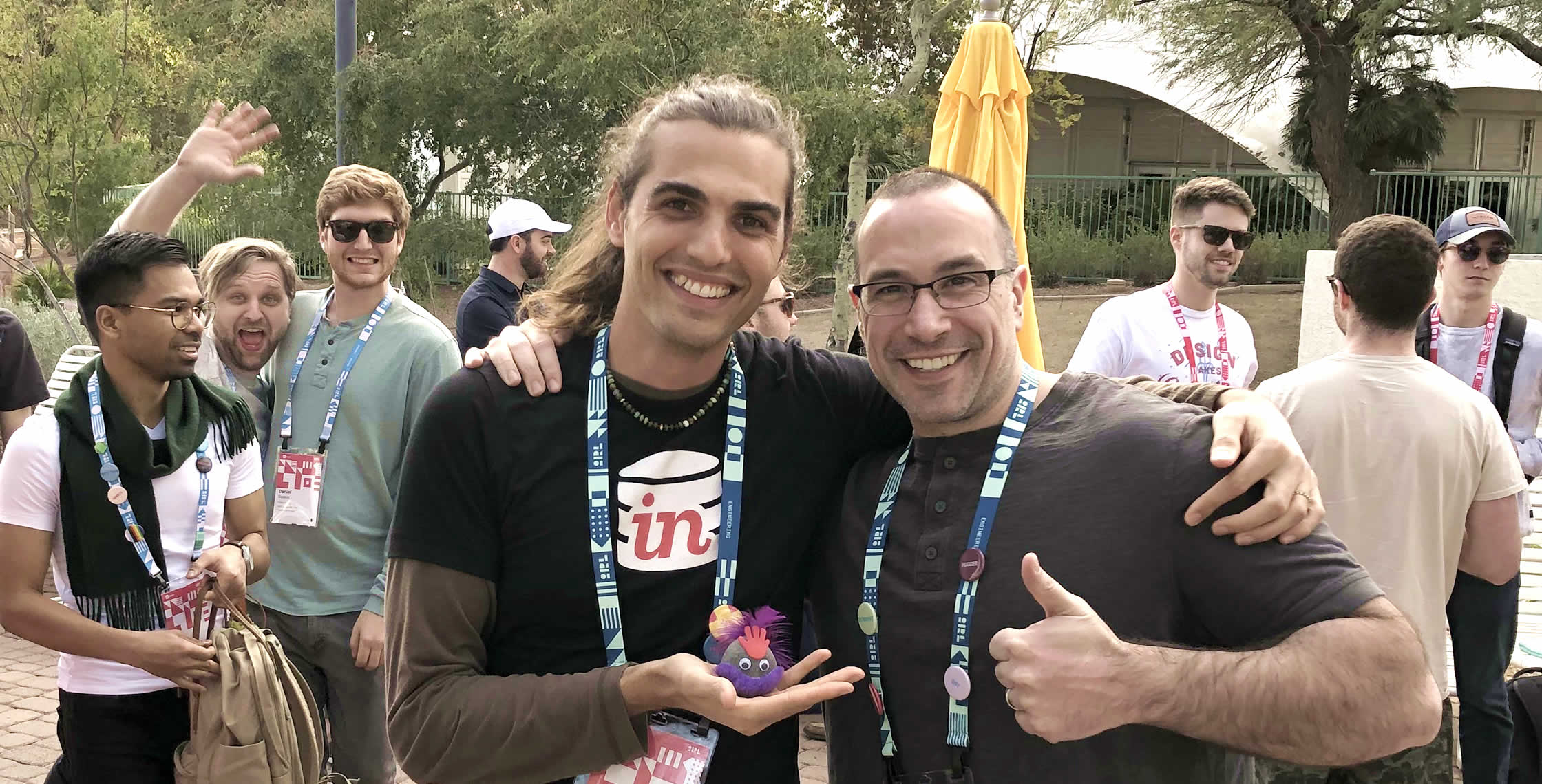 Ben Nadel at InVision In Real Life (IRL) 2019 (Phoenix, AZ) with: Ben Michel and Boaz Ruck