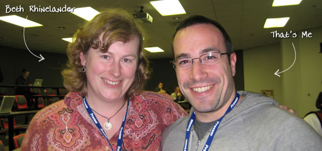 Ben Nadel at CFinNC 2009 (Raleigh, North Carolina) with: Beth Rhinelander