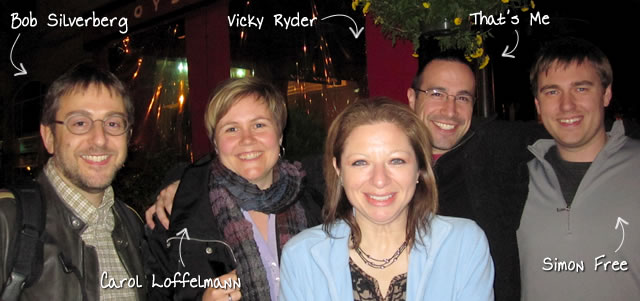 Ben Nadel at RIA Unleashed (Nov. 2010) with: Bob Silverberg, Carol Loffelmann, Vicky Ryder, and Simon Free