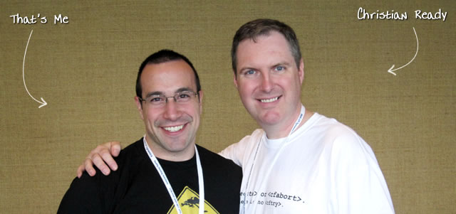 Ben Nadel at CFUNITED 2010 (Landsdown, VA) with: Christian Ready
