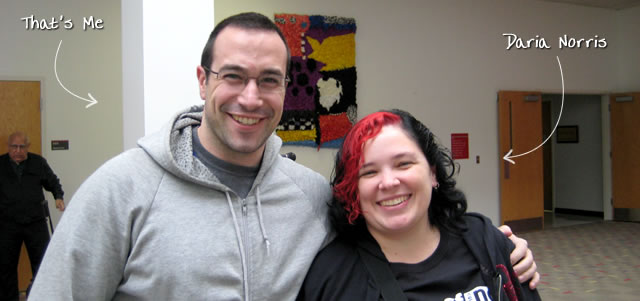 Ben Nadel at CFinNC 2009 (Raleigh, North Carolina) with: Daria Norris