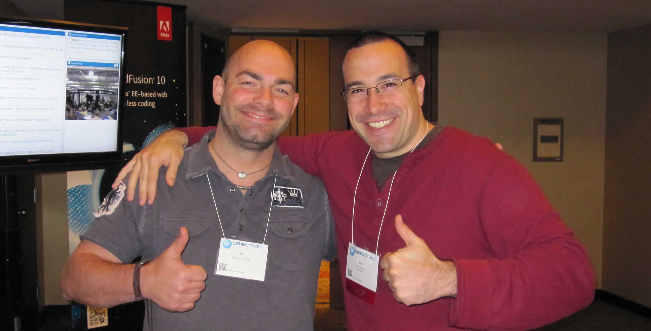 Ben Nadel at cf.Objective() 2012 (Minneapolis, MN) with: Ed Northby