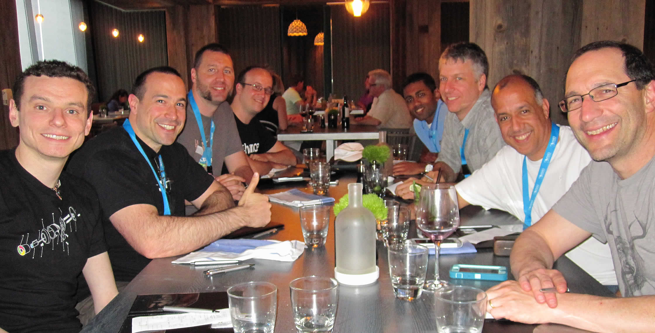 Ben Nadel at cf.Objective() 2013 (Bloomington, MN) with: Elliott Sprehn, Chris Phillips, Nathan Strutz, Anant Pradhan, Dave DeVol, Byron Raines, and Gerry Gurevich