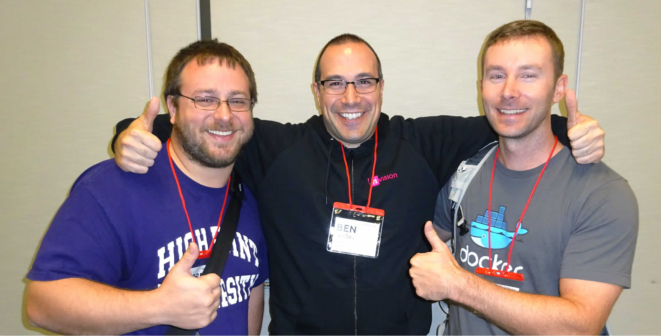 Ben Nadel at NCDevCon 2016 (Raleigh, NC) with: George Garrett Neisler and Chris Bestall