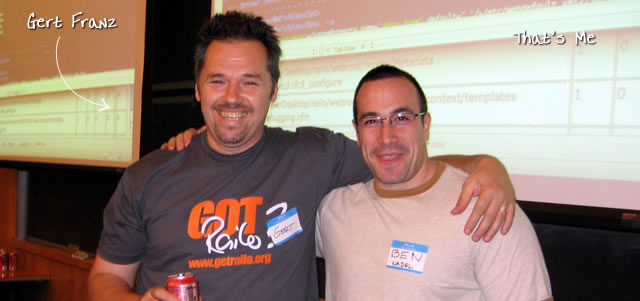Ben Nadel at the New York ColdFusion User Group (May. 2009) with: Gert Franz