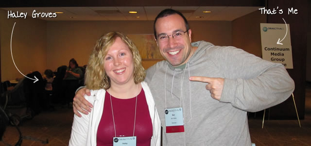Ben Nadel at cf.Objective() 2011 (Minneapolis, MN) with: Haley Groves