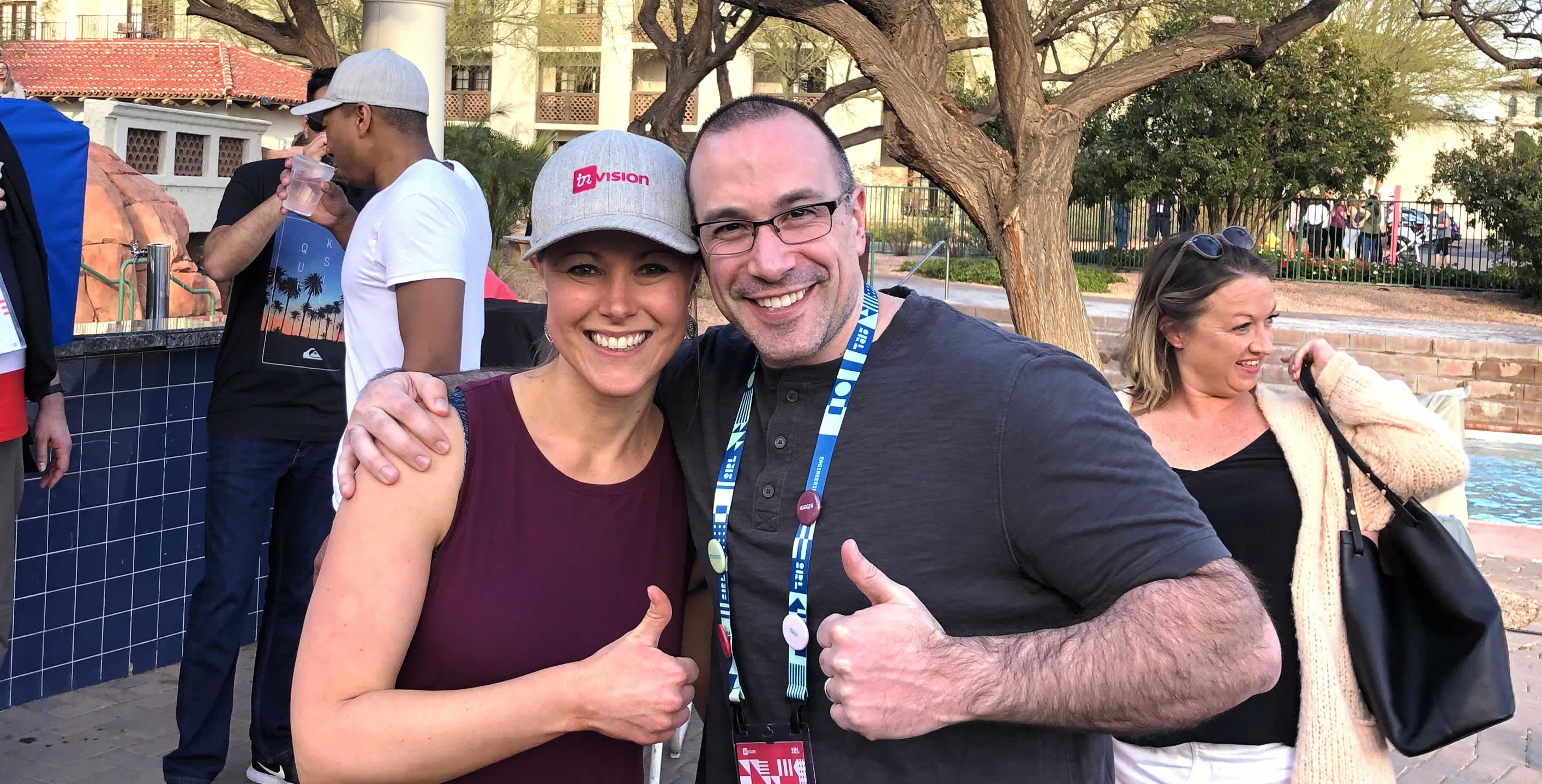 Ben Nadel at InVision In Real Life (IRL) 2019 (Phoenix, AZ) with: Jessica Eisner