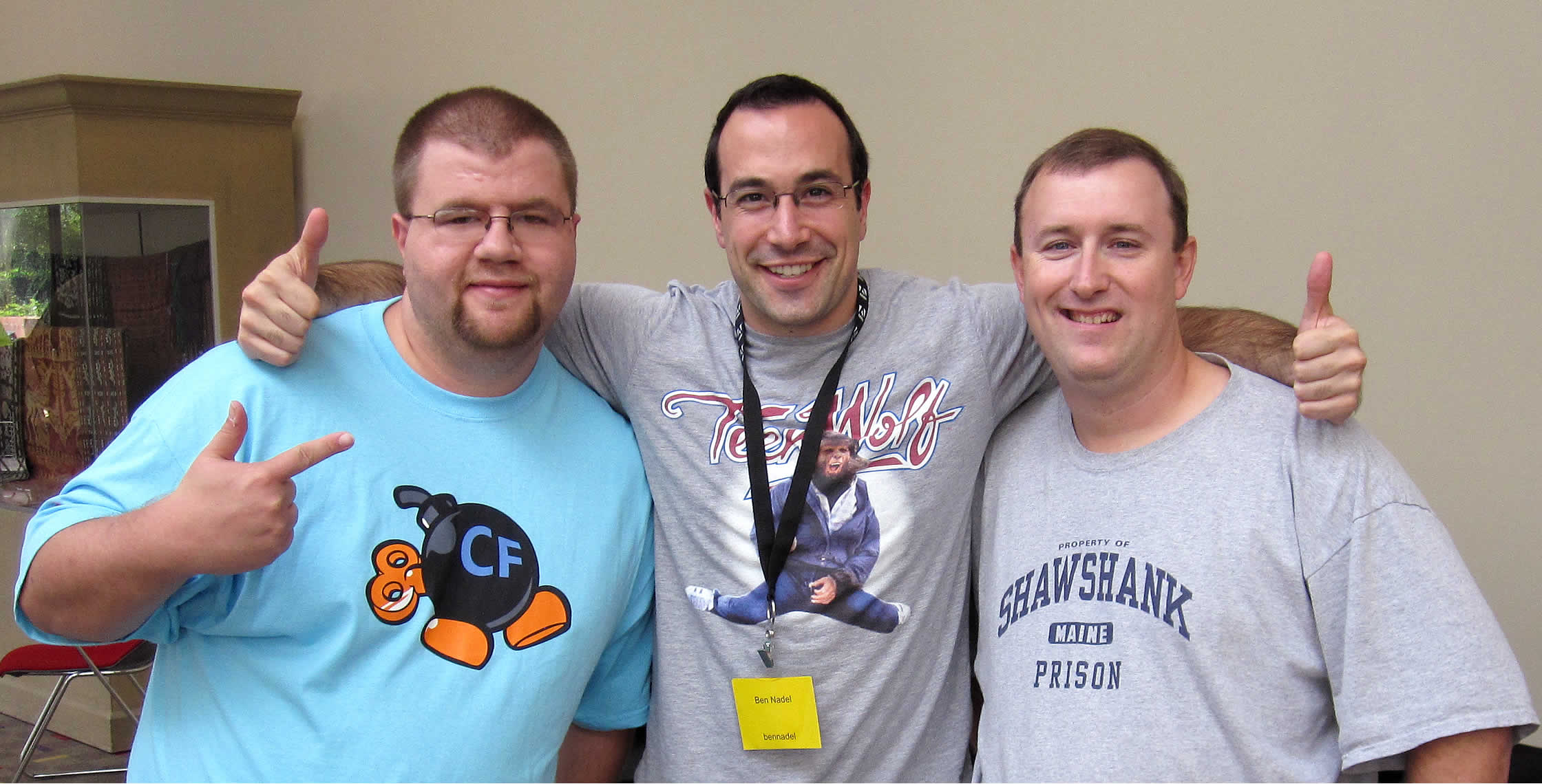 Ben Nadel at NCDevCon 2011 (Raleigh, NC) with: Joe Casper and Chris Bickford