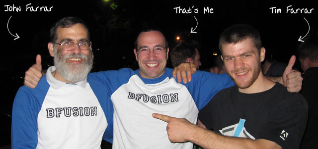 Ben Nadel at BFusion / BFLEX 2010 (Bloomington, Indiana) with: John Farrar and Timothy Farrar