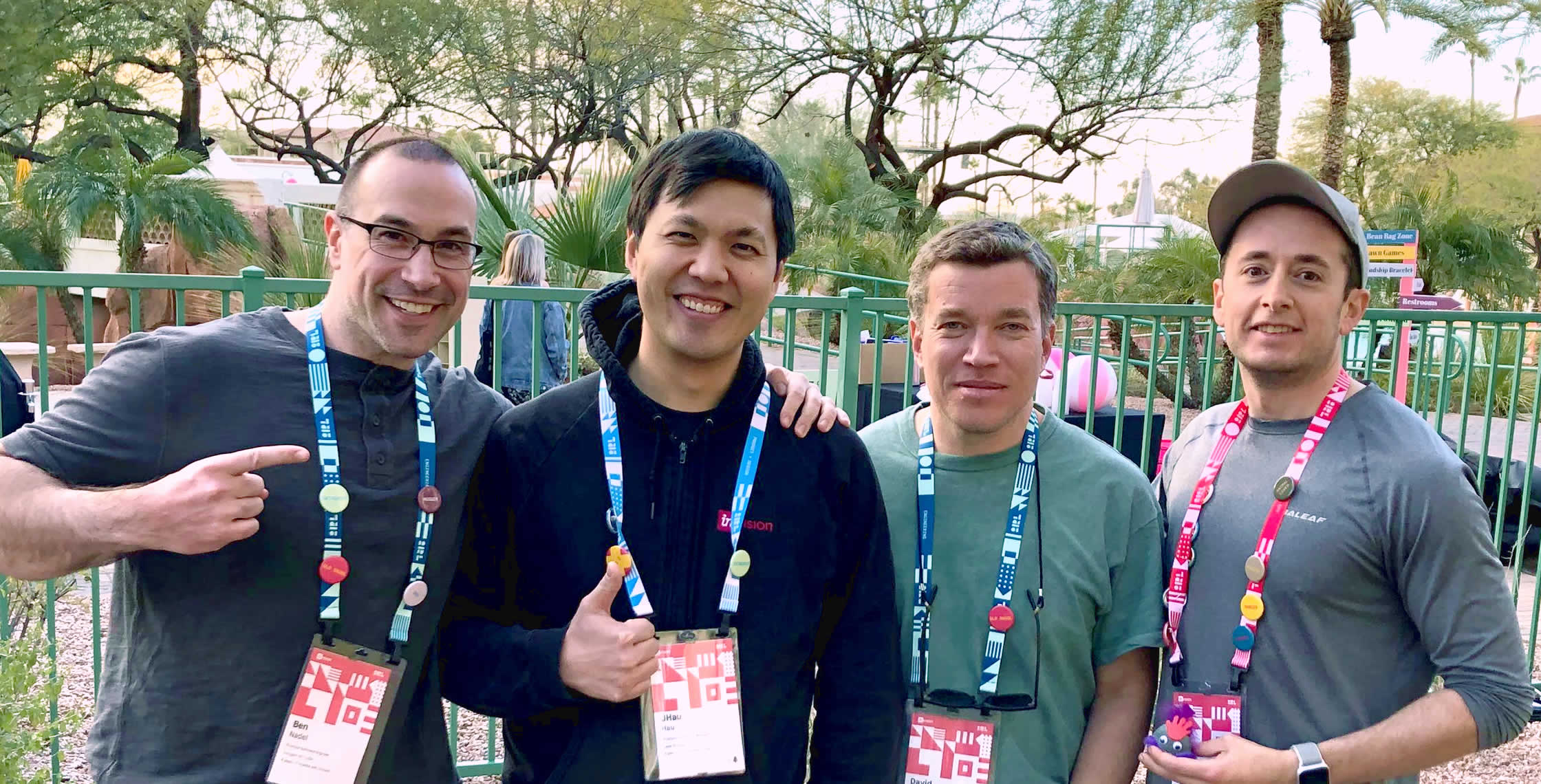 Ben Nadel at InVision In Real Life (IRL) 2019 (Phoenix, AZ) with: Jonathan Hau, David Bainbridge, and Scott Markovits