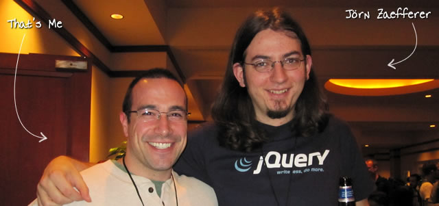 Ben Nadel at the jQuery Conference 2010 (Boston, MA) with: Jörn Zaefferer