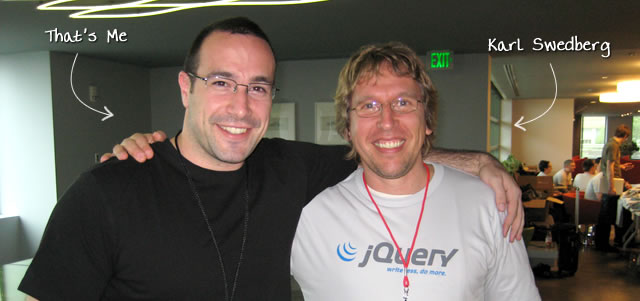 Ben Nadel at the jQuery Conference 2009 (Cambridge, MA) with: Karl Swedberg