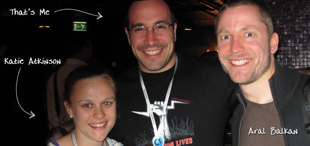 Ben Nadel at Scotch On The Rock (SOTR) 2010 (London) with: Katie Atkinson and Aral Balkan