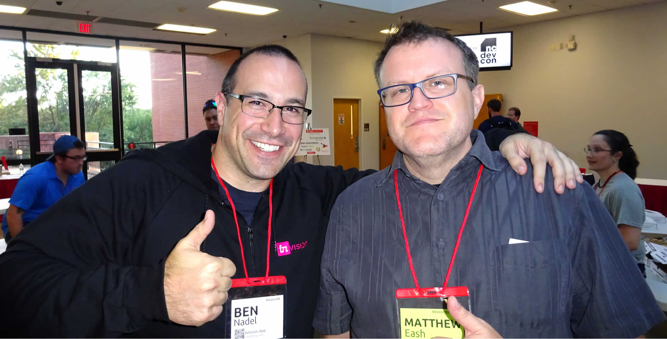 Ben Nadel at NCDevCon 2016 (Raleigh, NC) with: Matthew Eash