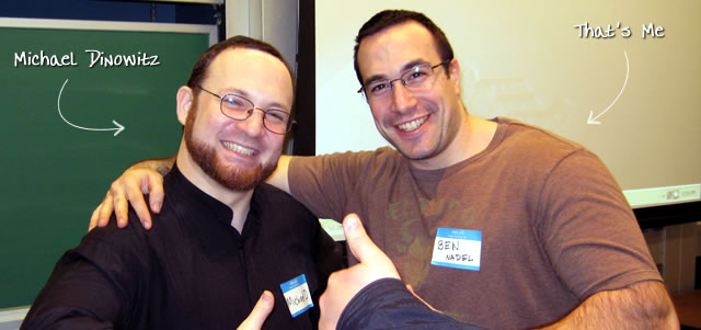 Ben Nadel at the New York ColdFusion User Group (Feb. 2009) with: Michael Dinowitz