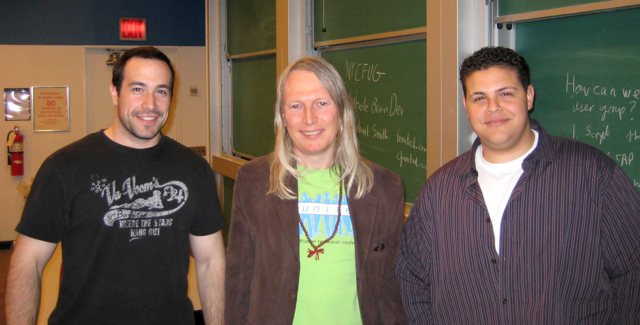Ben Nadel at the New York ColdFusion User Group (May. 2008) with: Michaela Light and Clark Valberg