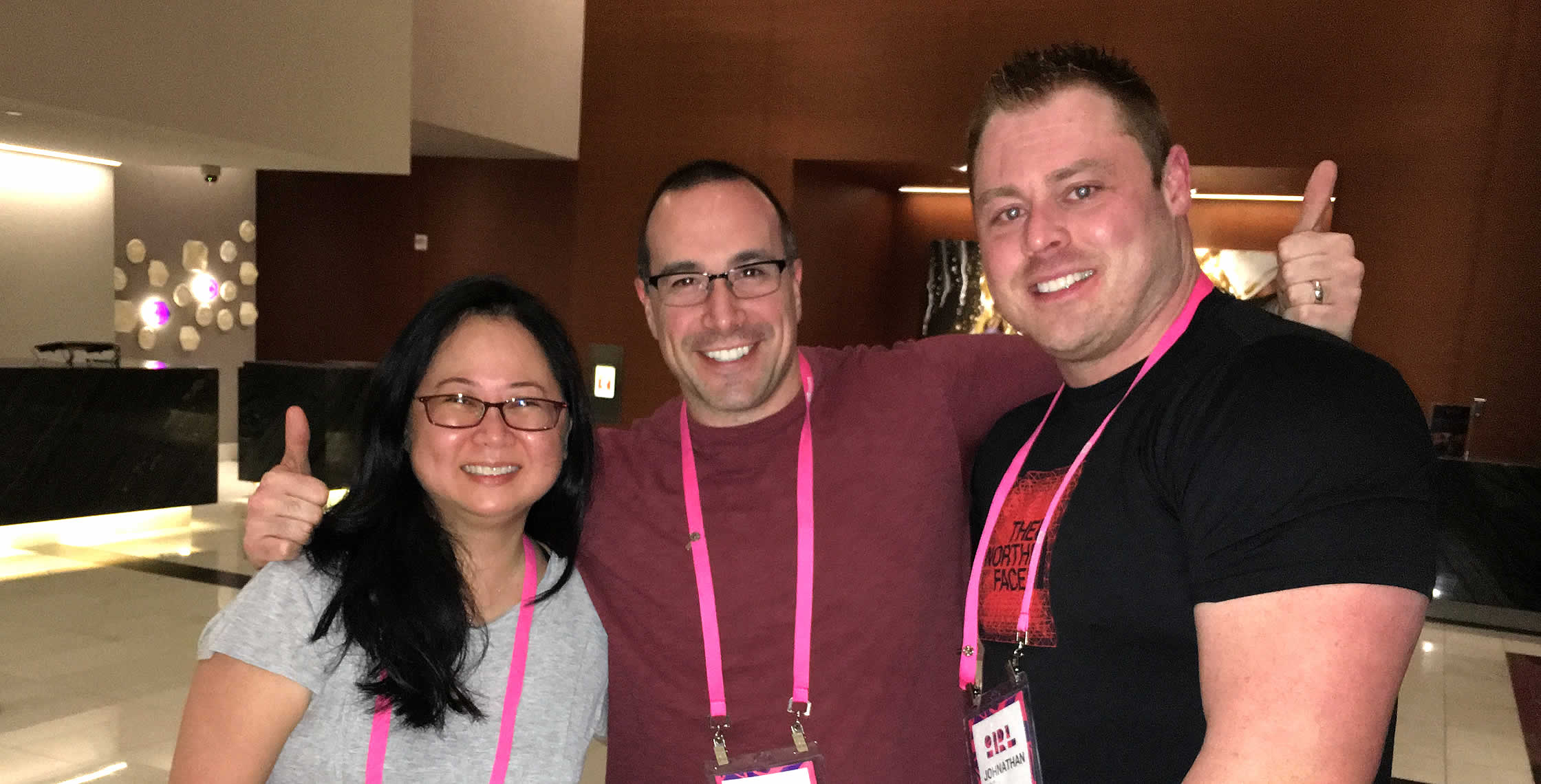Ben Nadel at InVision In Real Life (IRL) 2018 (Hollywood, CA) with: Michelle Kong and Johnathan Hunt