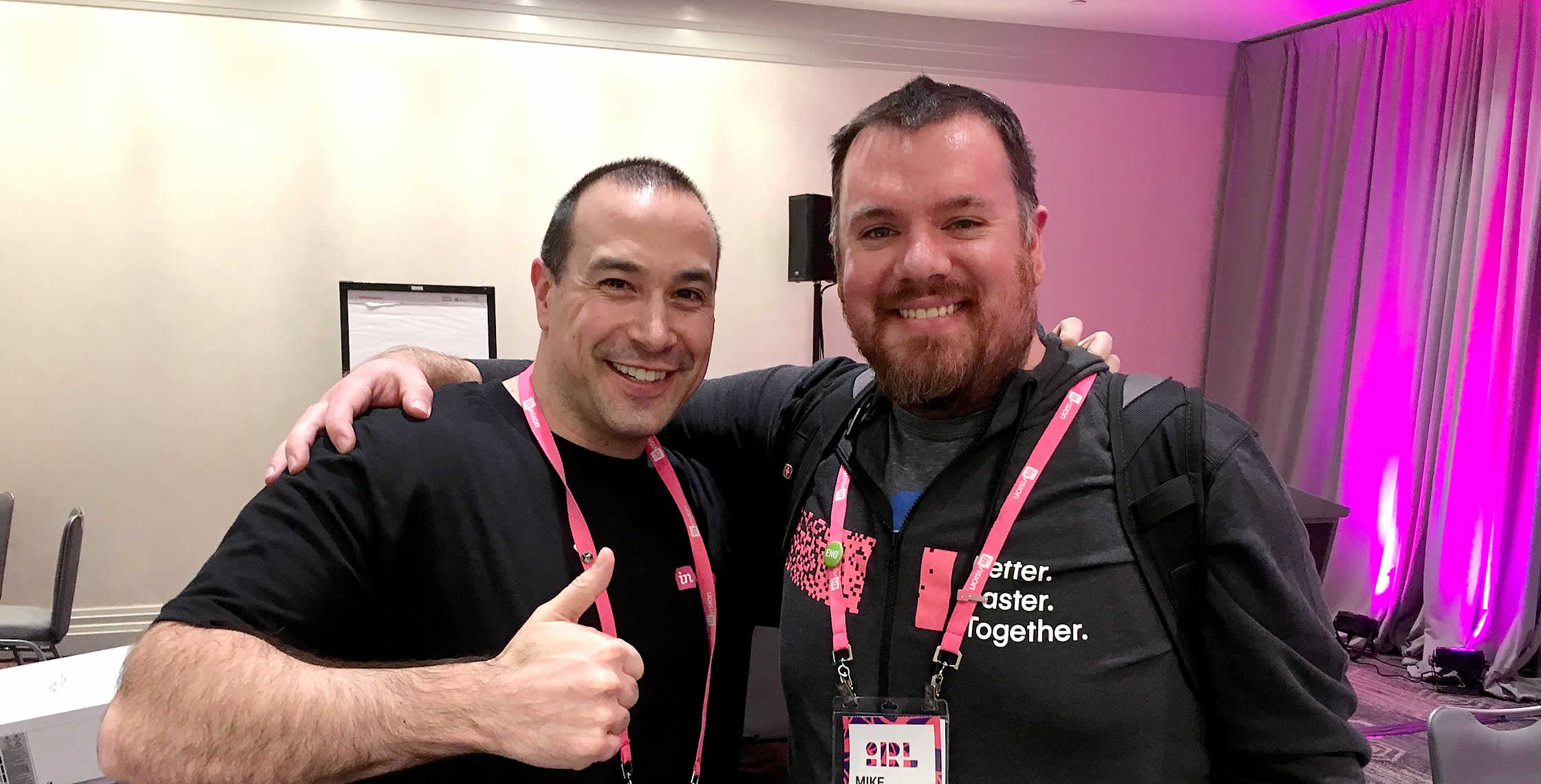 Ben Nadel at InVision In Real Life (IRL) 2018 (Hollywood, CA) with: Mike Frey