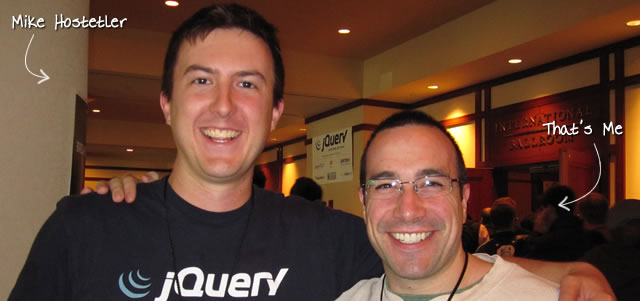 Ben Nadel at the jQuery Conference 2010 (Boston, MA) with: Mike Hostetler