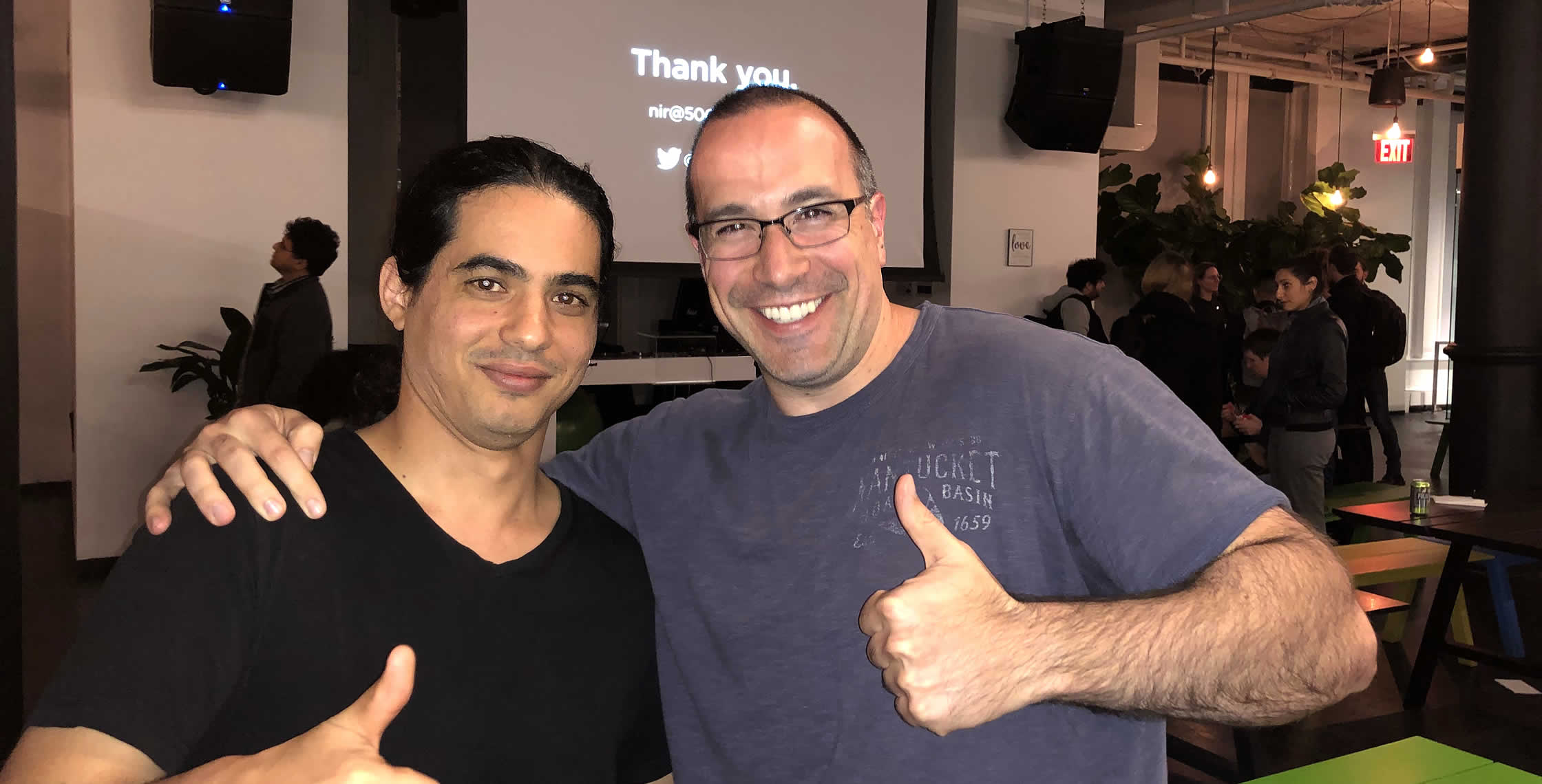 Ben Nadel at the React NYC Meetup (Oct. 2018) with: Nir Kaufman