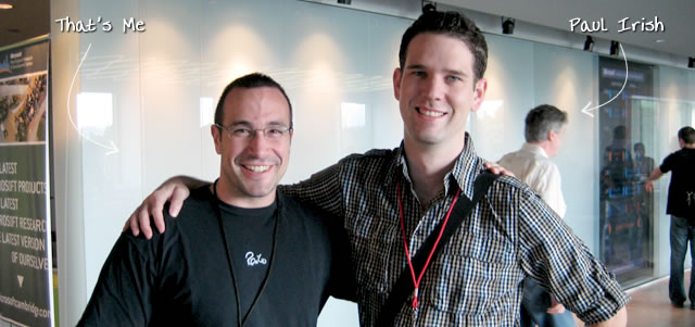 Ben Nadel at the jQuery Conference 2009 (Cambridge, MA) with: Paul Irish