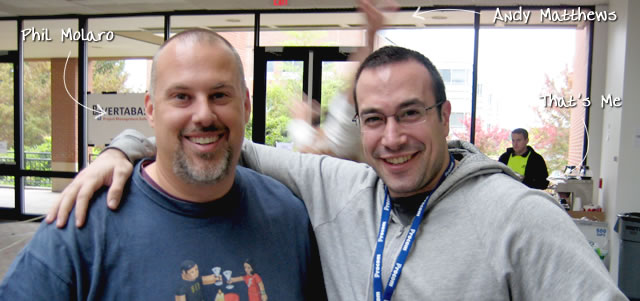 Ben Nadel at CFinNC 2009 (Raleigh, North Carolina) with: Phil Molaro and Andy Matthews