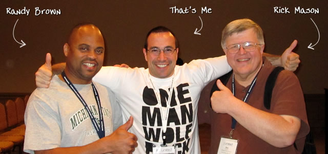 Ben Nadel at CFUNITED 2010 (Landsdown, VA) with: Randy Brown and Rick Mason