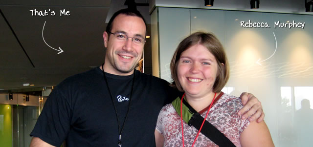 Ben Nadel at the jQuery Conference 2009 (Cambridge, MA) with: Rebecca Murphey