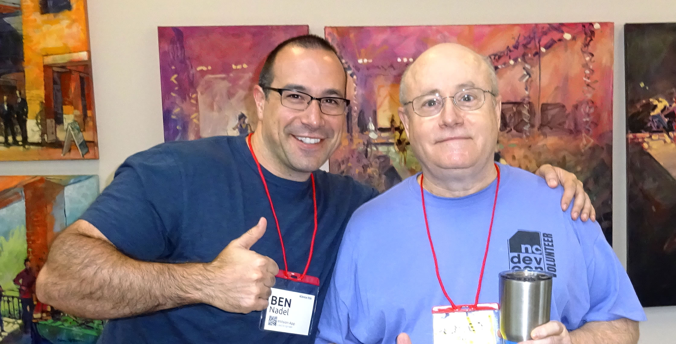 Ben Nadel at NCDevCon 2016 (Raleigh, NC) with: Roger Austin