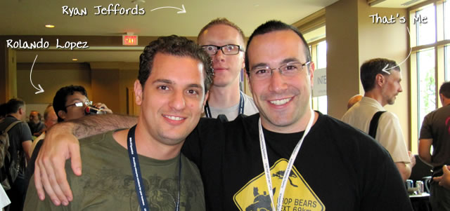 Ben Nadel at CFUNITED 2010 (Landsdown, VA) with: Rolando Lopez and Ryan Jeffords