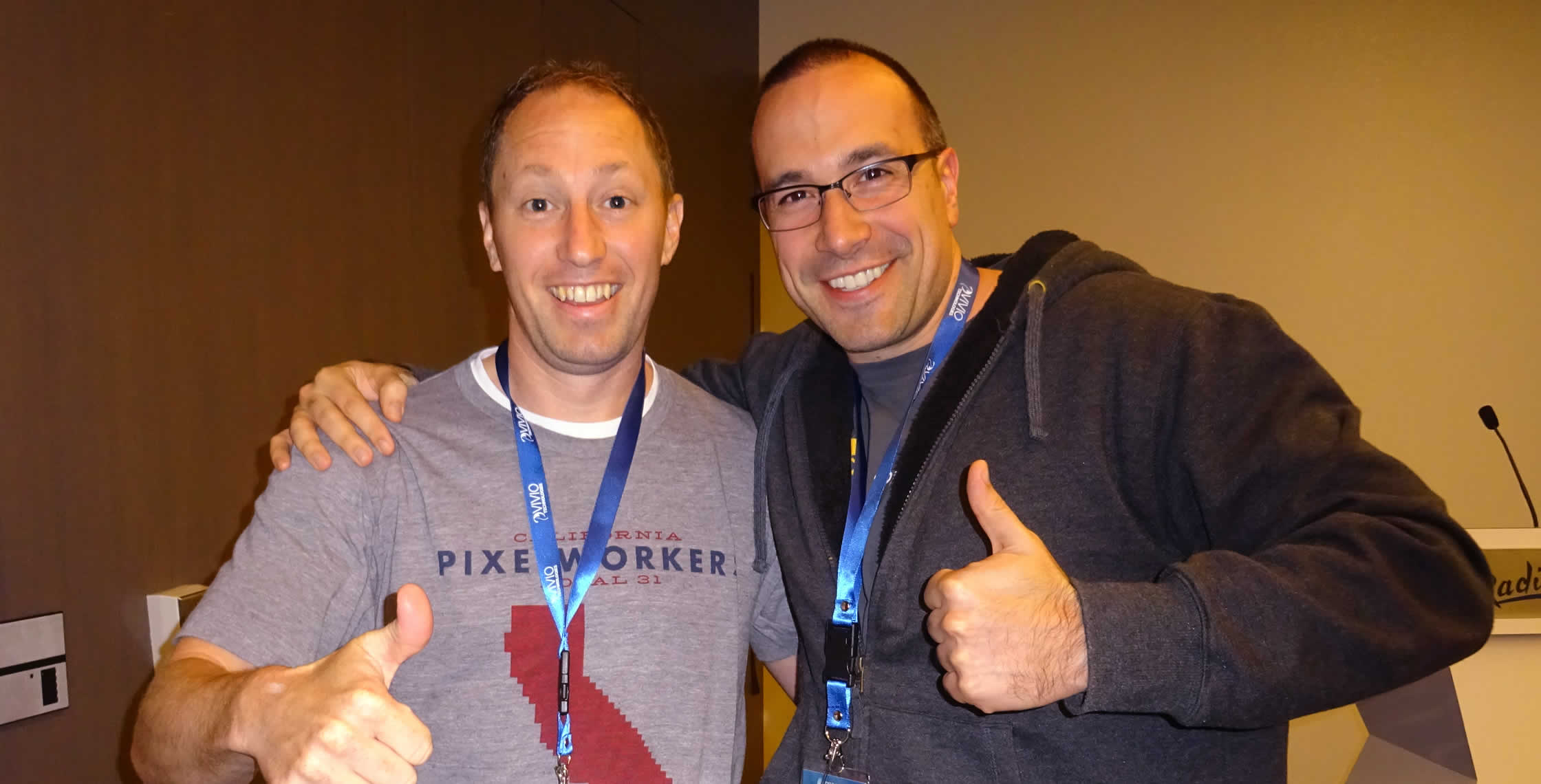Ben Nadel at dev.Objective() 2015 (Bloomington, MN) with: Ryan Anklam