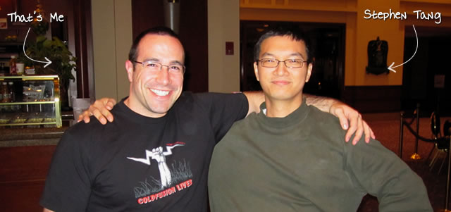 Ben Nadel at the jQuery Conference 2010 (Boston, MA) with: Stephen Tang