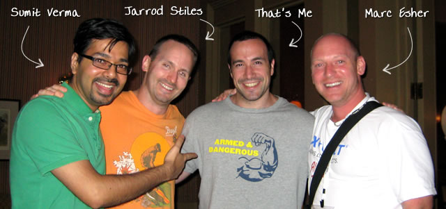 Ben Nadel at CFUNITED 2009 (Lansdowne, VA) with: Sumit Verma, Jarrod Stiles, and Marc Esher