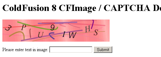 ColdFusion 8 CAPTCHA Example