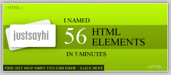 JustSayHi.com - I Just Named 56 HTML Elements