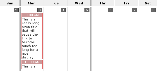 Expanded Truncated Calendar Event Title Display
