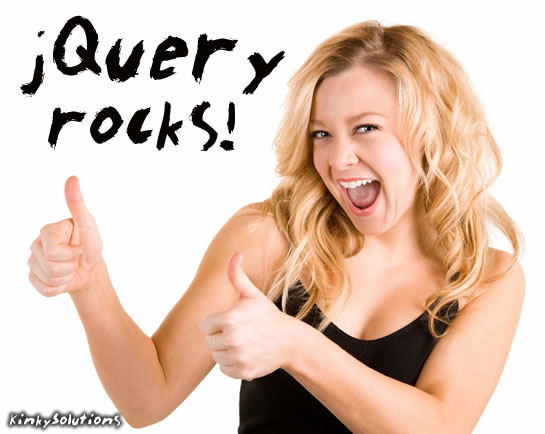 jQuery 1.2.6 Rocks - Woman Giving Thumbs Up