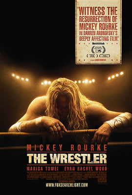 The Wrestler Starring Mickey Rourke And Marisa Tomei - Movie Poster.