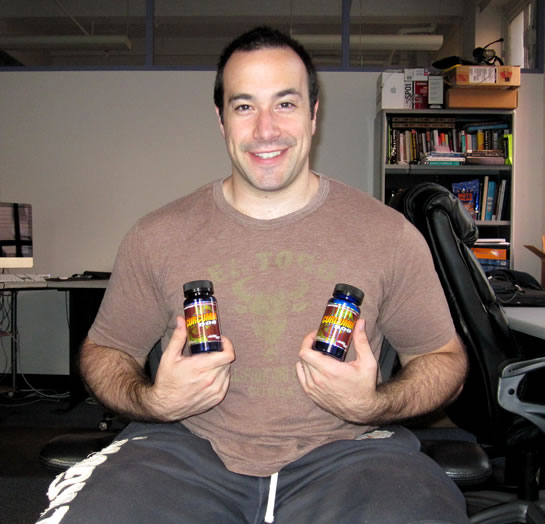 Ben Nadel Holding Curcumin 500 From Biotest (T-Nation).