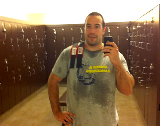 Ben Nadel With WSF (World Standard Fitess) Griptech Rubberized Lifting Straps.