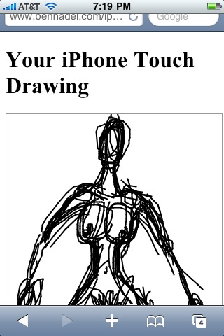 jQuery Canvas Drawing On The iPhone - Naked Lady Figure Recreated By ColdFusion.