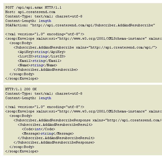 Typical SOAP API Documentation With Sample XML Requests And Responses.