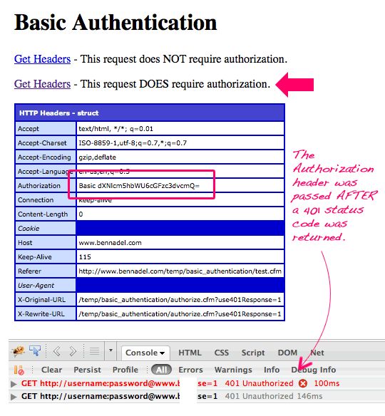 Authentic Street - BASIC AUTHENTICATION - letting you know if your