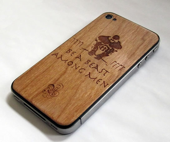 UNCIVILIZED Brand custom wood iPhone back from JackBacks.