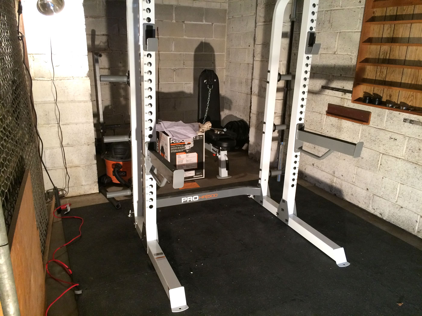 Building a gym - fitness gear pro half rack.