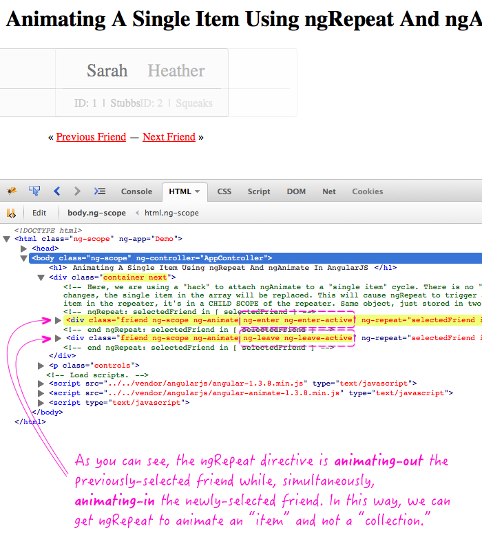 Using ngRepeat and ngAnimate to animate a single item outside the context of a traditional collection.
